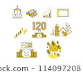 Investment related visual icons 114097208