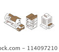 Isometric building 3D illustration 114097210