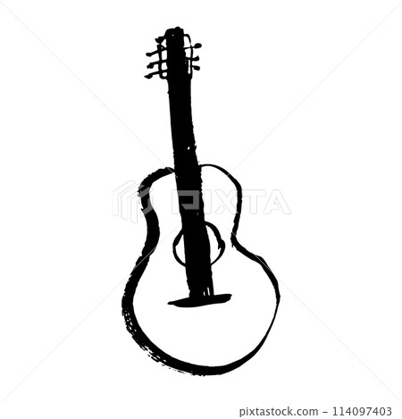 Guitar vector doodle hand drawn sketch 114097403