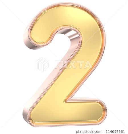 Number Gold 3D Rendering Number Gold 3D Rendering 114097661