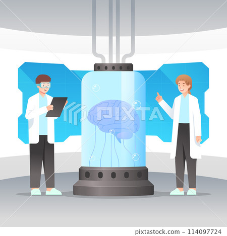 Biotechnology illustration in flat design Biotechnology illustration in flat design 114097724