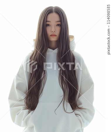 休閒時尚連帽衫“AI生成圖像” 114098585