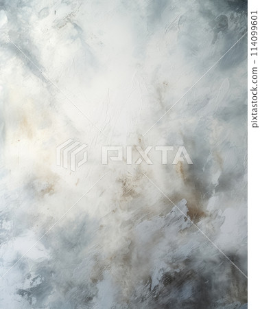 Abstract background with textured gradient soft pastel grey and white with distressed paint strokes, stucco wall with marks 114099601