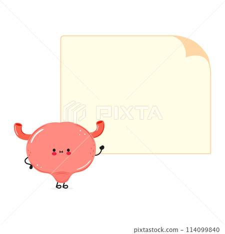 Cute funny Bladder poster character. Vector hand drawn cartoon kawaii character illustration. Isolated white background. Bladder poster Cute funny Bladder poster character. Vector hand drawn cartoon kawaii character illustration. Isolated white background. Bladder poster 114099840