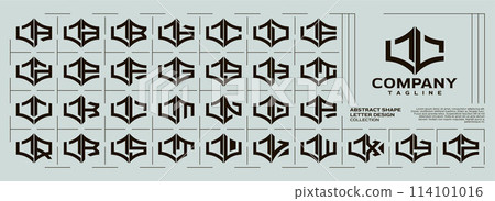 Luxury abstract shape letter L LL logo vector set - Stock Illustration ...