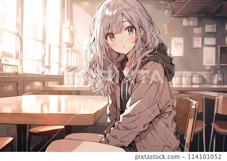 Cafe/Woman illustration "AI generated image" Cafe/Woman illustration "AI generated image" 114101052