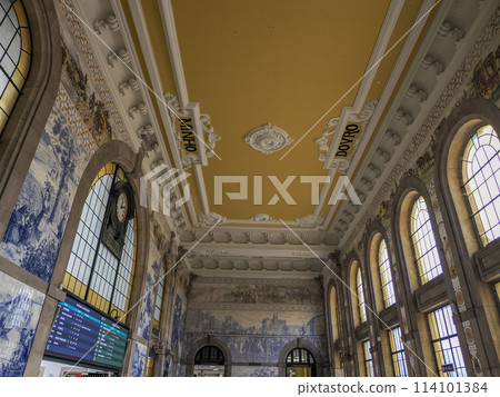 Porto old railway station sao bento painted ceramic azulejos Portugal 114101384