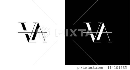 Modern and sophisticated VA logo design 114101385
