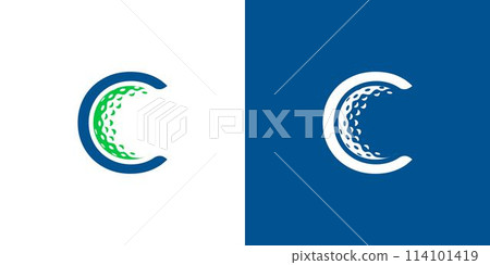 Unique and modern C golf logo design Unique and modern C golf logo design 114101419