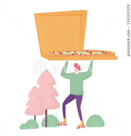 Fast Food concept, isolated on transparent background, flat design vector illustration 114101528