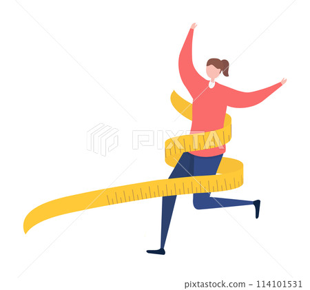 Diet and Healthcare concept, isolated on transparent background, flat design vector illustration 114101531