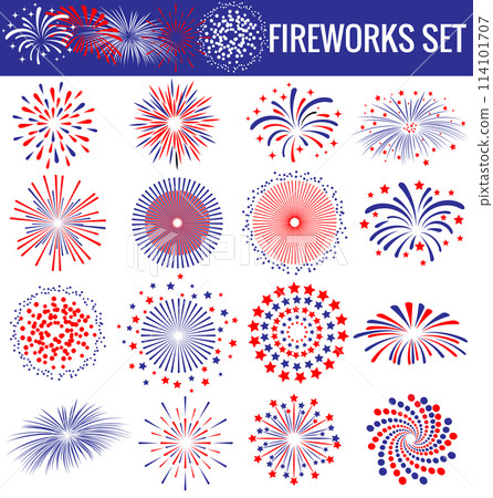 Beautiful Fireworks for Independence Day USA 114101707