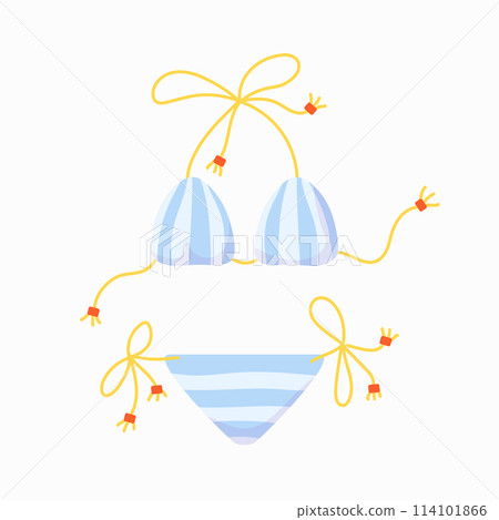 Cute colored slippers, flip flops vector set. Summer beach design elements. Vector illustration Cute colored slippers, flip flops vector set. Summer beach design elements. Vector illustration 114101866