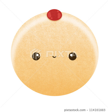 Strawberry Jam Stuffed Cute Donut Cartoon illustration Cute Dessert Cartoon Cute Sweet Cartoon Kawaii Donut Mascot Donut Character Donut Smiley Donut Happy Donut 114101883