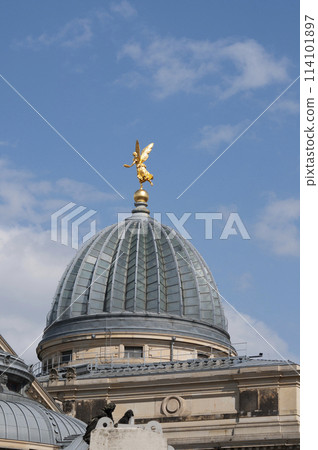 A beautiful view of the facade of the Academy of Arts in Dresden A beautiful view of the facade of the Academy of Arts in Dresden 114101897