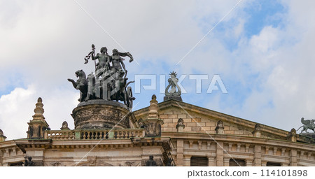 cenic summer view of Semper Opera Housen in Dresden, Saxony, Germany cenic summer view of Semper Opera Housen in Dresden, Saxony, Germany 114101898