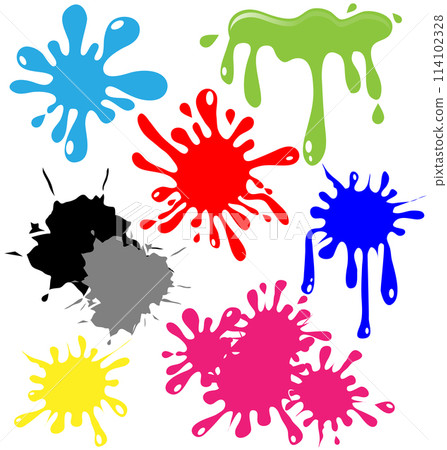 Collection of colorful paint splash 114102328