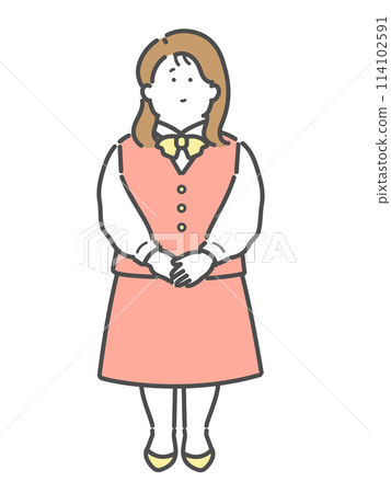 Woman working as a guide Business illustration 114102591