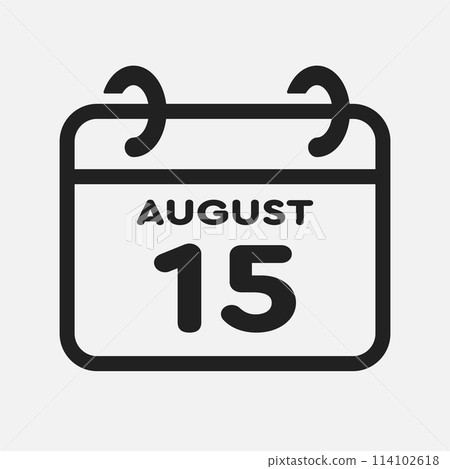 Icon page calendar day - 15 August 114102618