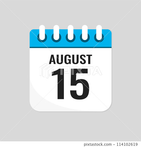 Icon page calendar day - 15 August 114102619