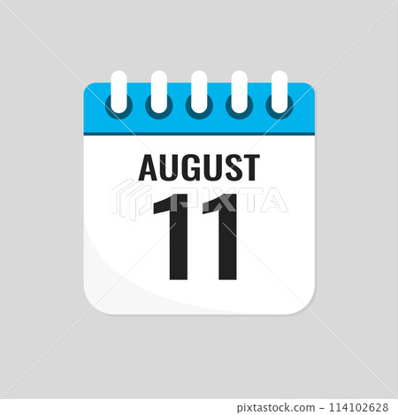 Icon page calendar day - 11 August Icon page calendar day - 11 August 114102628