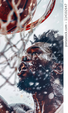男籃球運動員投籃 男籃球運動員投籃 114102647