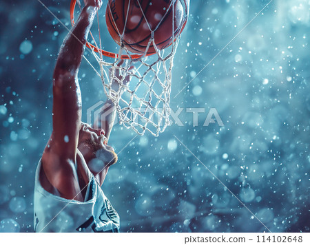 男籃球運動員投籃 男籃球運動員投籃 114102648