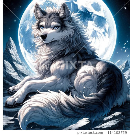 動漫風格的狼 114102759