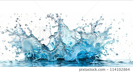 Water splash on white background 114102864