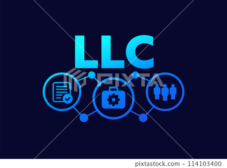 LLC, Limited Liability Company vector design 114103400