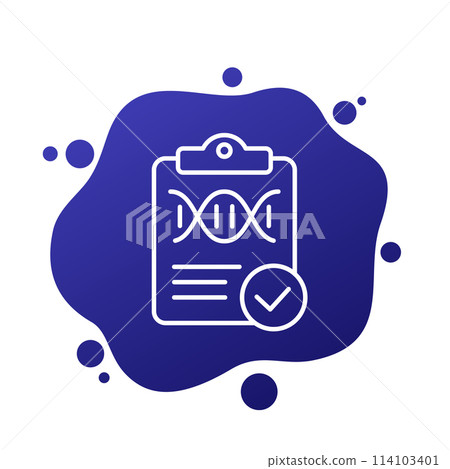 DNA test result line icon for web 114103401