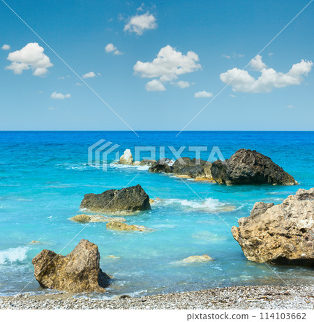 Lefkada coast summer beach (Greece) 114103662