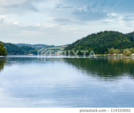 Lake Czorsztyn summer cloudy view (Poland) 114103692