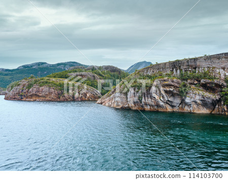 Ranfjorden summer cloudy view (Norway) Ranfjorden summer cloudy view (Norway) 114103700