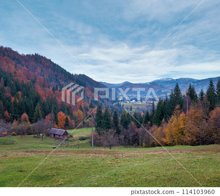 Autumn mountain village Autumn mountain village 114103960