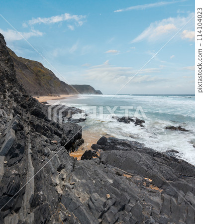 Castelejo beach (Algarve, Portugal). Castelejo beach (Algarve, Portugal). 114104023