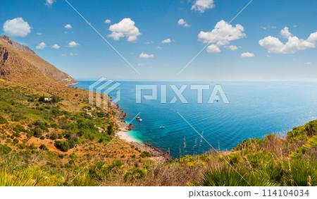 Sea bay in Zingaro Park, Sicily, Italy 114104034
