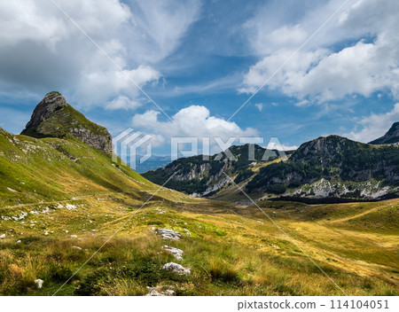 Summer mountain Durmitor National Park, Montenegro. Durmitor panoramic road, Sedlo pass. Summer mountain Durmitor National Park, Montenegro. Durmitor panoramic road, Sedlo pass. 114104051