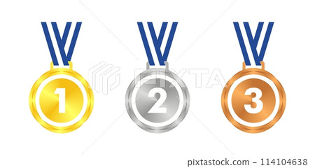 Winner Gold, Silver, Bronze. 1st 2nd 3rd medal first place second third Placement Achievement award winner badge guarantee winning prize ribbon symbol sign icon logo template Winner Gold, Silver, Bronze. 1st 2nd 3rd medal first place second third Placement Achievement award winner badge guarantee winning prize ribbon symbol sign icon logo template 114104638