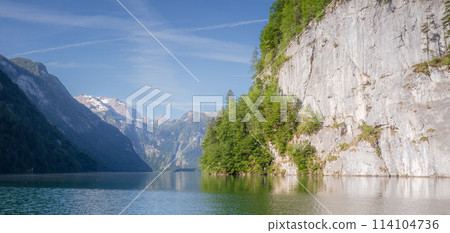 Konigsee lake near Jenner mount in Berchtesgaden National Park, Alps Germany 114104736