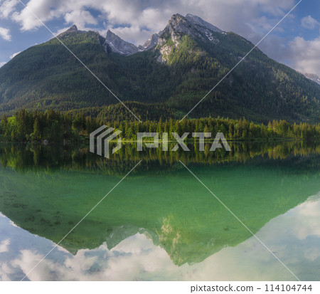 View of Hintersee lake in Berchtesgaden National Park Bavarian Alps, Germany View of Hintersee lake in Berchtesgaden National Park Bavarian Alps, Germany 114104744