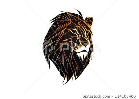 Lion head on white background 114105400