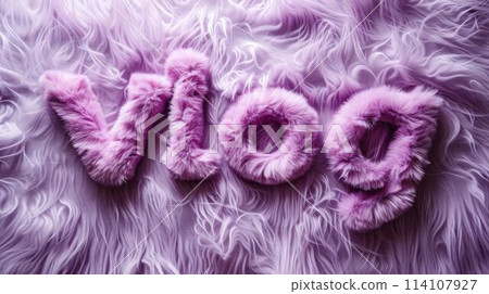 Violet Fur Vlog concept creative art poster. 114107927