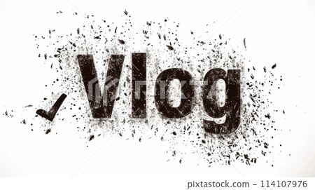 The word Vlog created in Stippling. 114107976