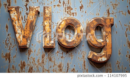 The word Vlog created in Script Typography. The word Vlog created in Script Typography. 114107995