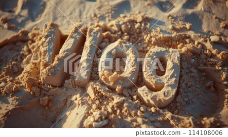 Sand Vlog concept creative art poster. 114108006