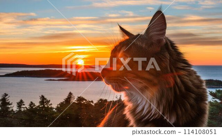 Cat in the sunset 114108051