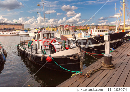 Dockside in Stockholm City, Sweden 114108074