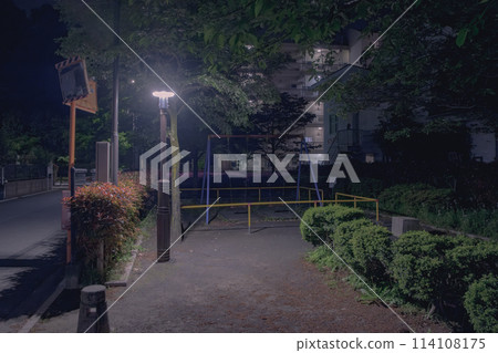 Small park at night Small park at night 114108175