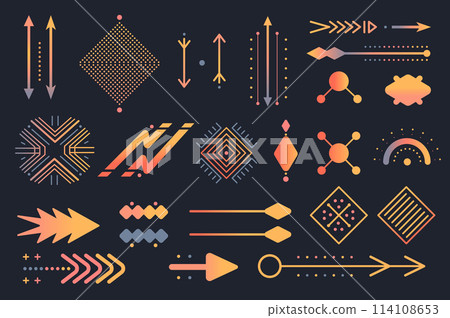 geometric shapes set different figures and arrows collection financial technology fintech concept geometric shapes set different figures and arrows collection financial technology fintech concept 114108653